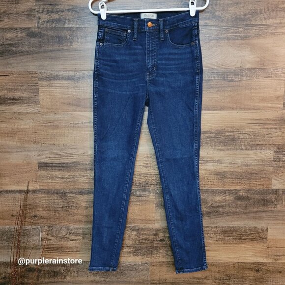 Madewell Jeans 27 Skinny 10" High Rise Hayes Wash F4684 Tummy Control Stretch - Picture 1 of 13